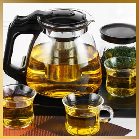 700ml Clear Small Heat Resistant Glass Coffee Tea Pot With Removable Infuser Handle Stovetop