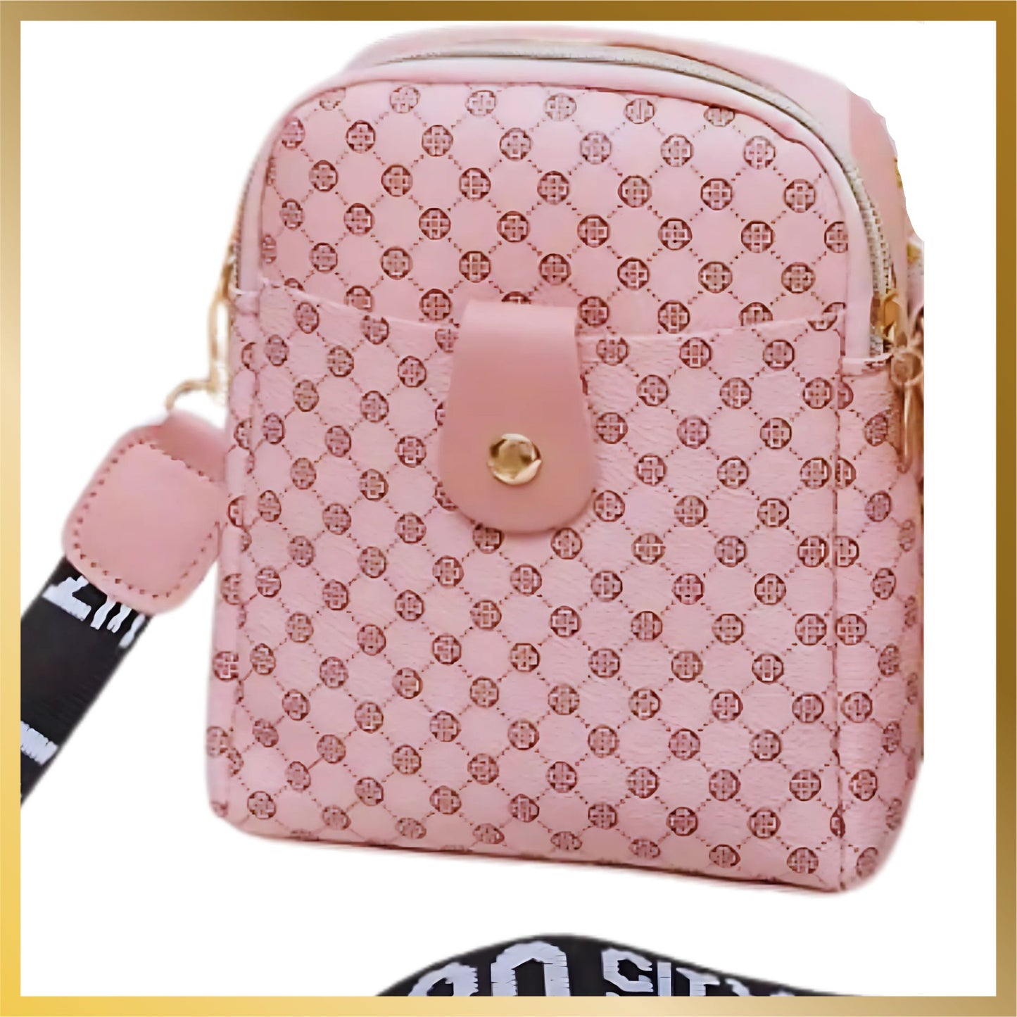 Cute retro printed dots crossbody bag