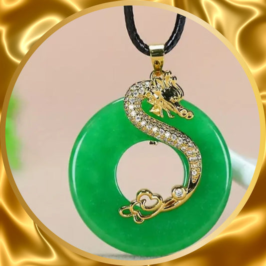  Green Jade gold plated Dragon the black ascent band is very stylist for both men and women.