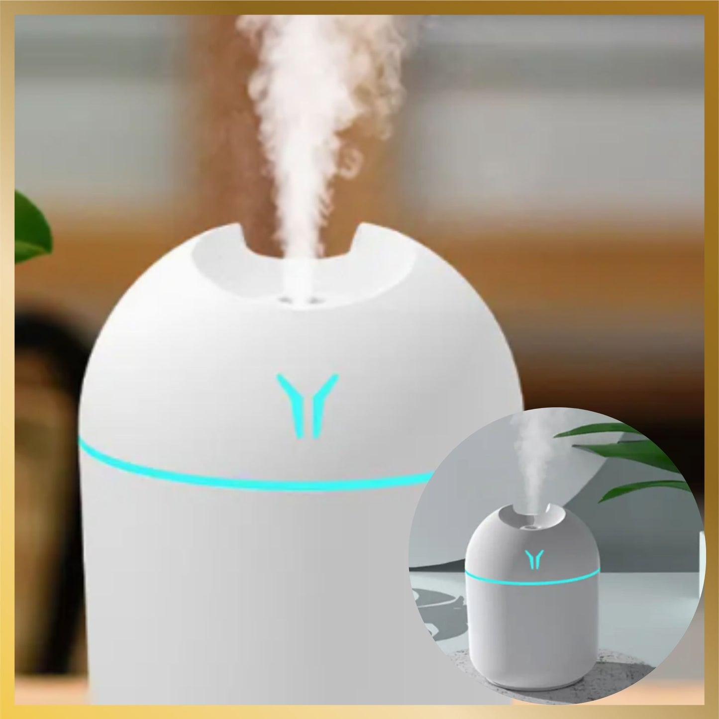 small white portable humidifier with usb that can carry around anywhere.