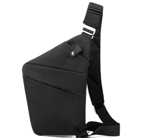 Trendy black Anti-Theft Crossbody Unisex Bag for travel-jogging-running-commute in style.