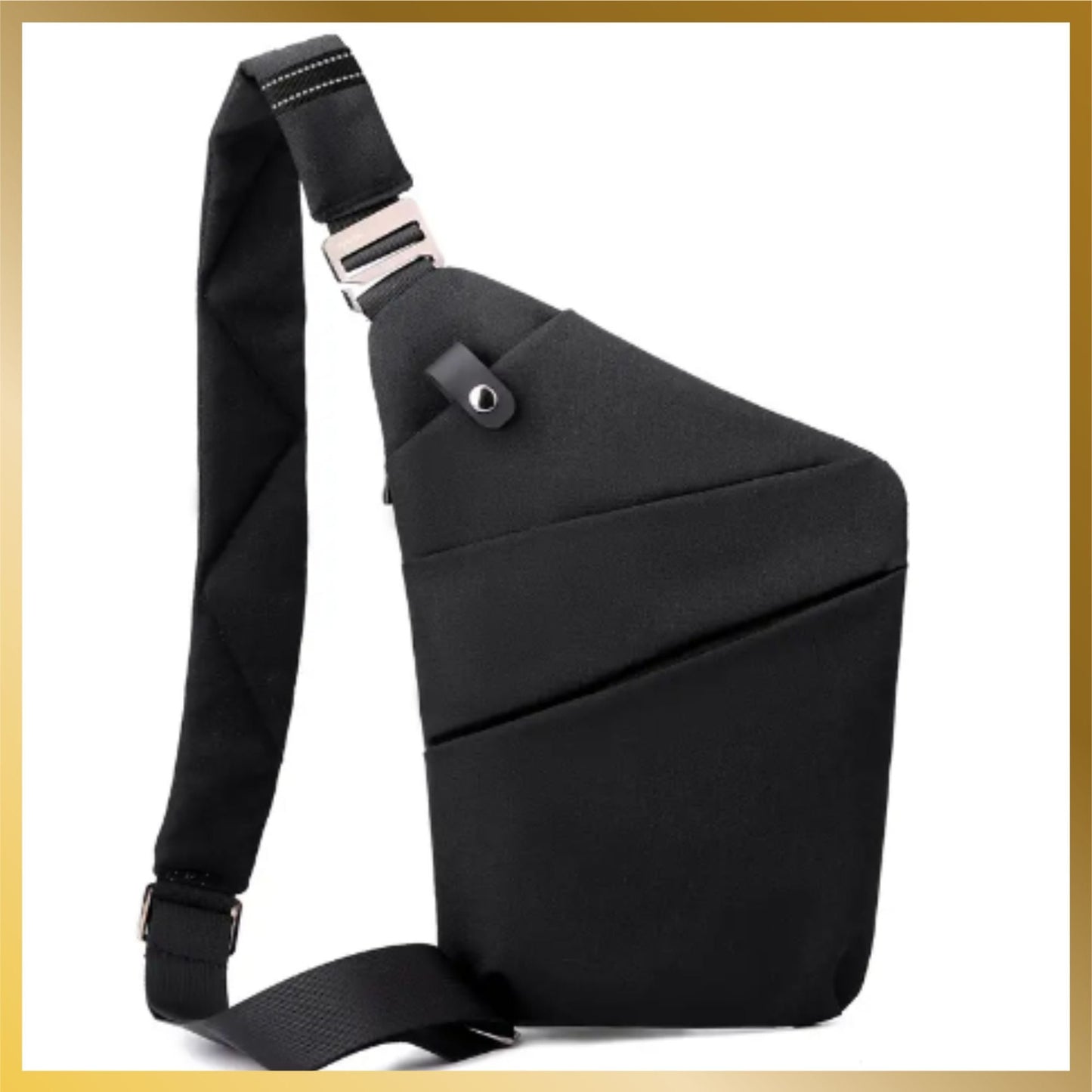 Black Trendy Anti-Theft Crossbody Unisex bag fit under shirt for travel-jogging-running-commute-very stylist