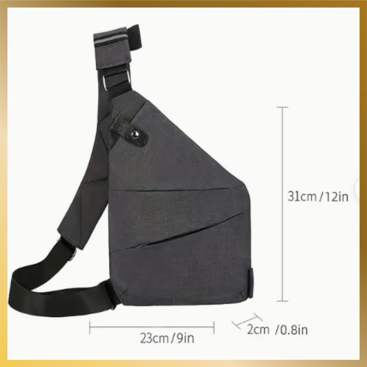 Grey Anti-Theft Crossbody Unisex Bag for travel-jogging-running-commute in style.