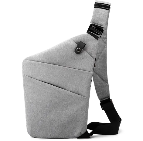Grey Trendy Crossbody bags Unisex easy for travel-running-jogging-hiking-commute in style.