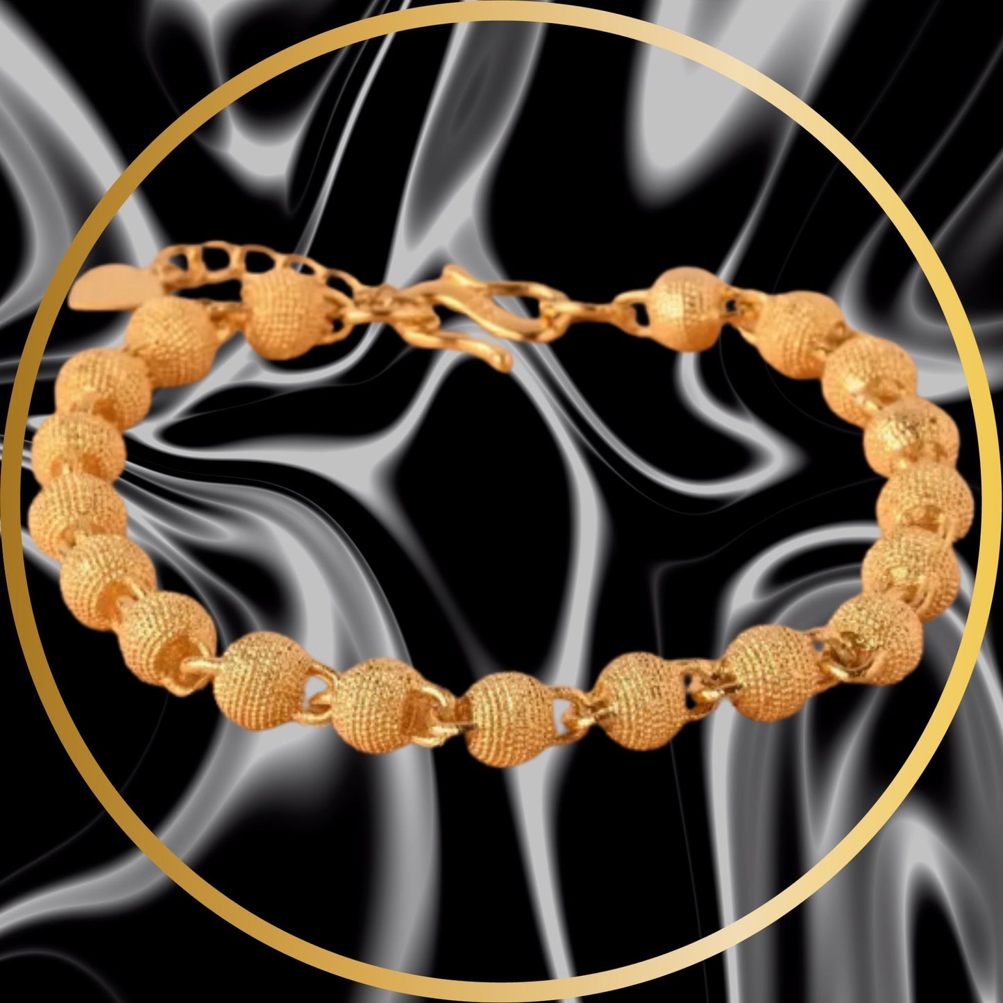 Stainless Steel Gold Plated Bracelet Lantern Chain