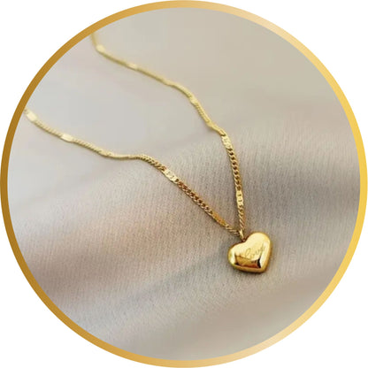 minimalist stainless steel gold plated necklace with small solid heart a perfect gift or daily wear with any outfit