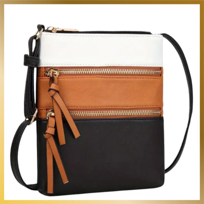 Small Trendy & Elegant Functional multi-pockets shoulder or crossbody bag with multiple color.