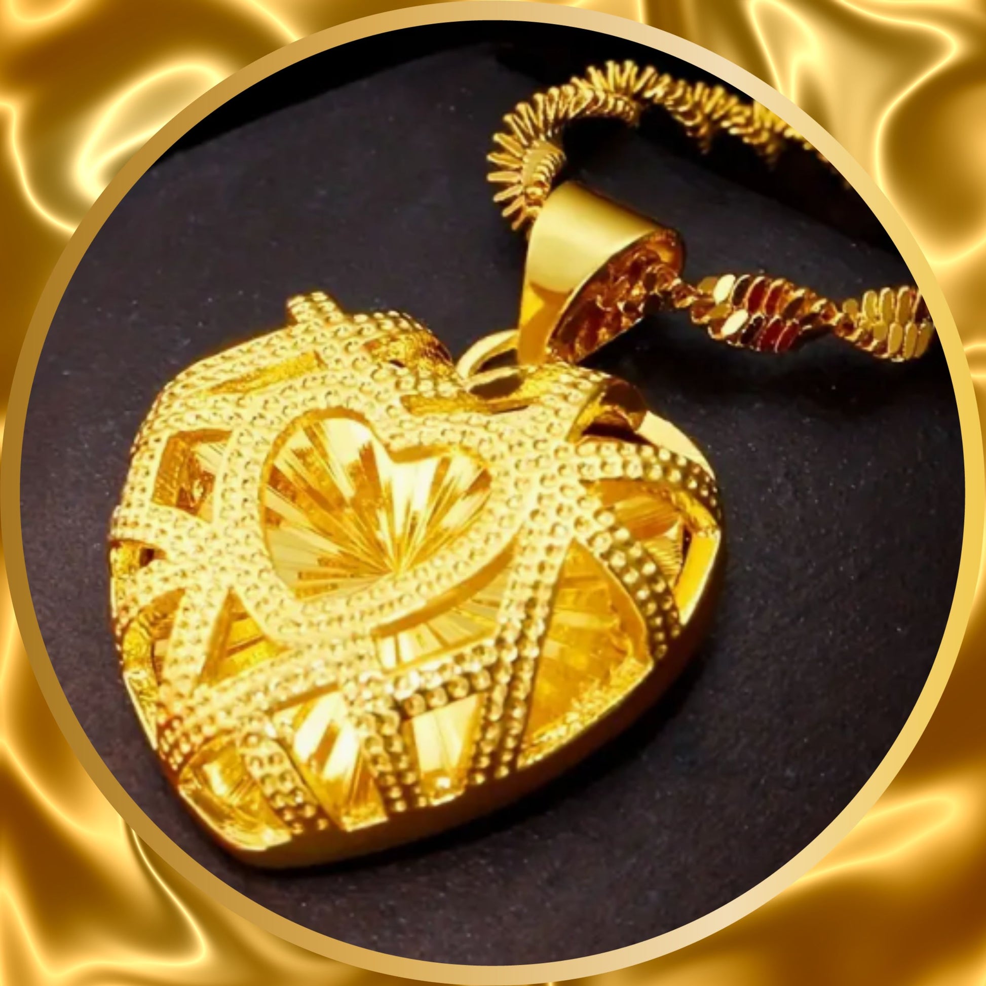 beautiful gold plated weaved heart pendent necklace.