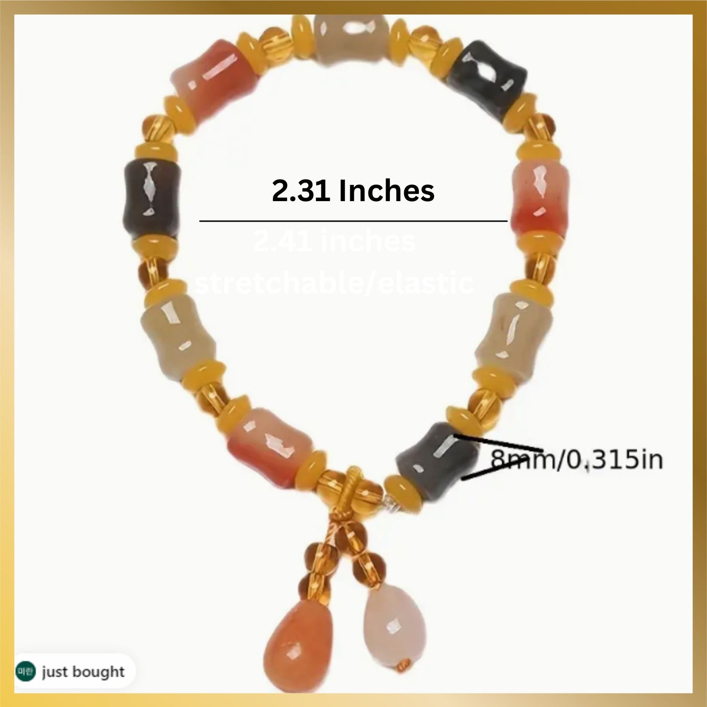 Lucky Charm Water Jade Mix Color Beads Bracelet