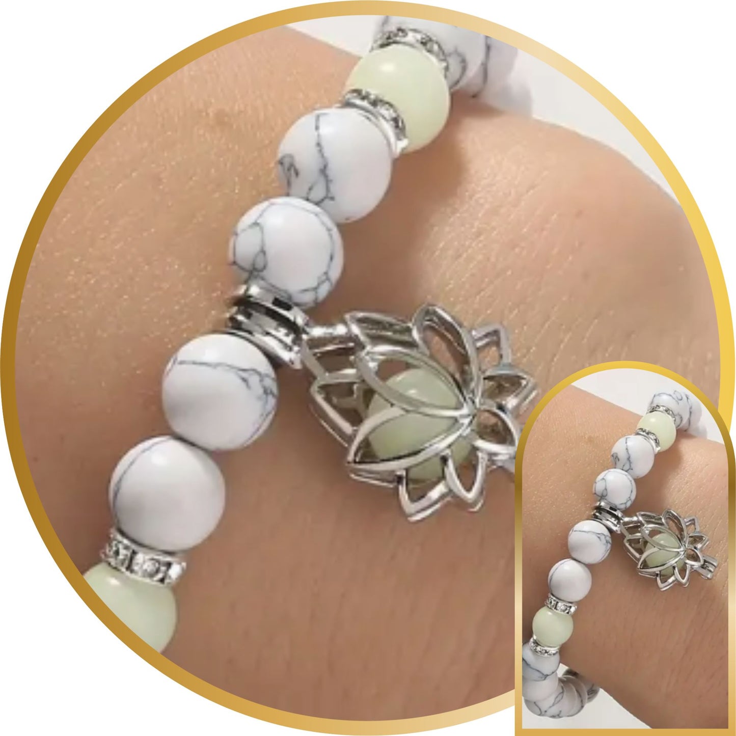 Yoga Elastic bracelet with lotus pendant yoga prayer bracelet,